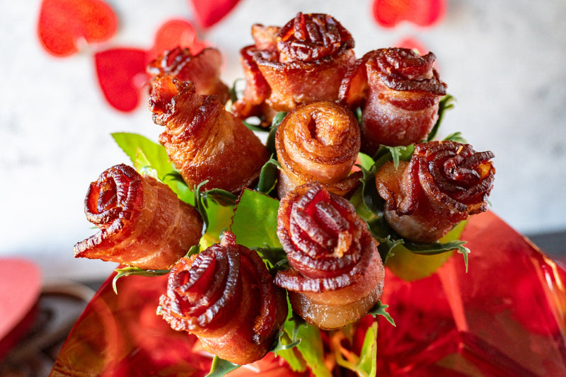 Valentine's Day Bacon Bouquet