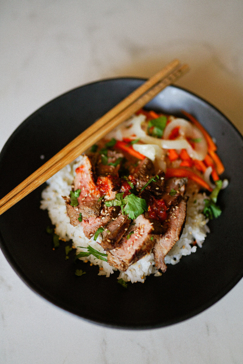 Garlic Steak and Rice
