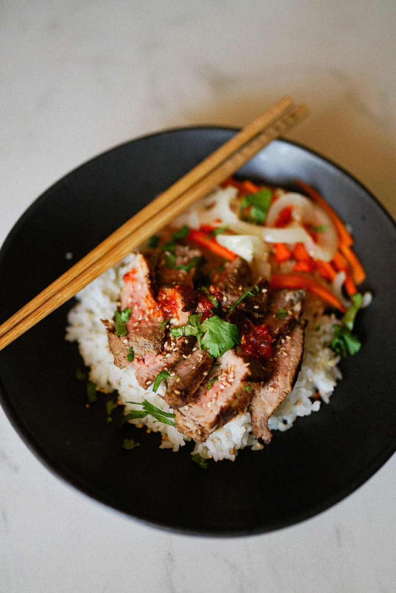 Garlic Steak and Rice