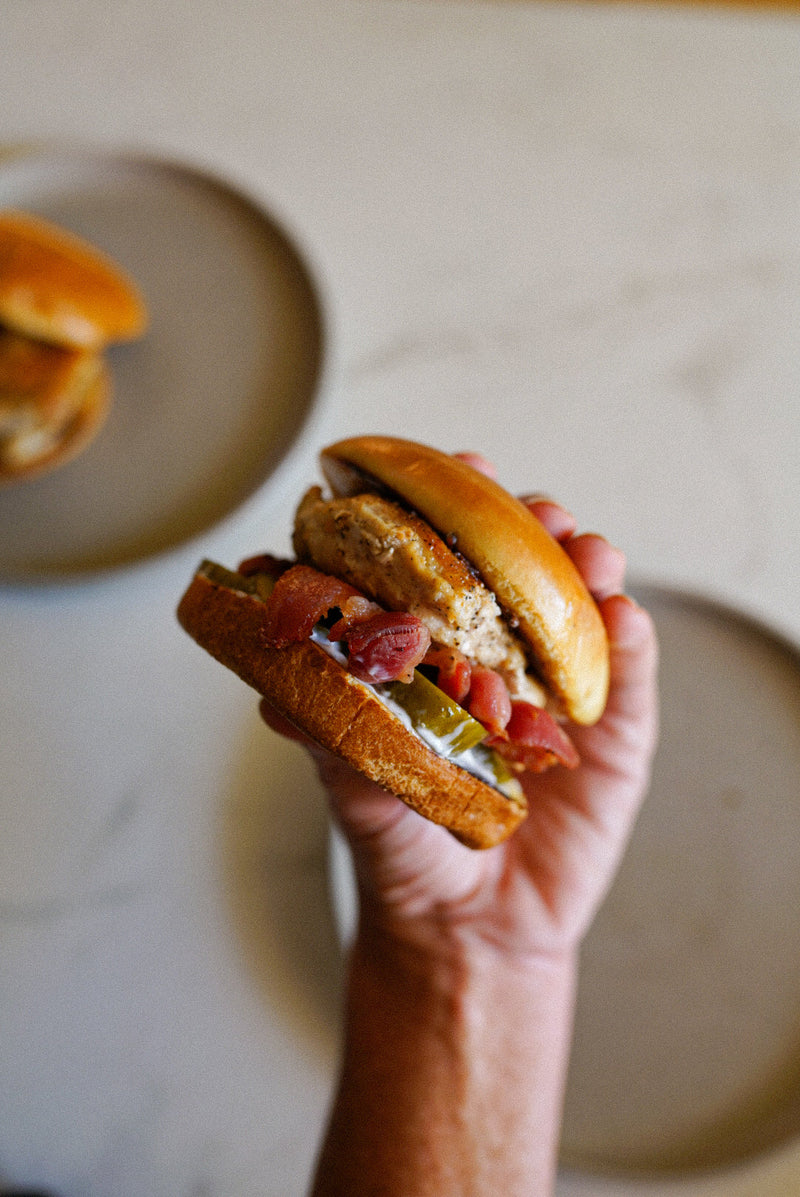 Bacon Chicken Sandwich with Spicy Pickles