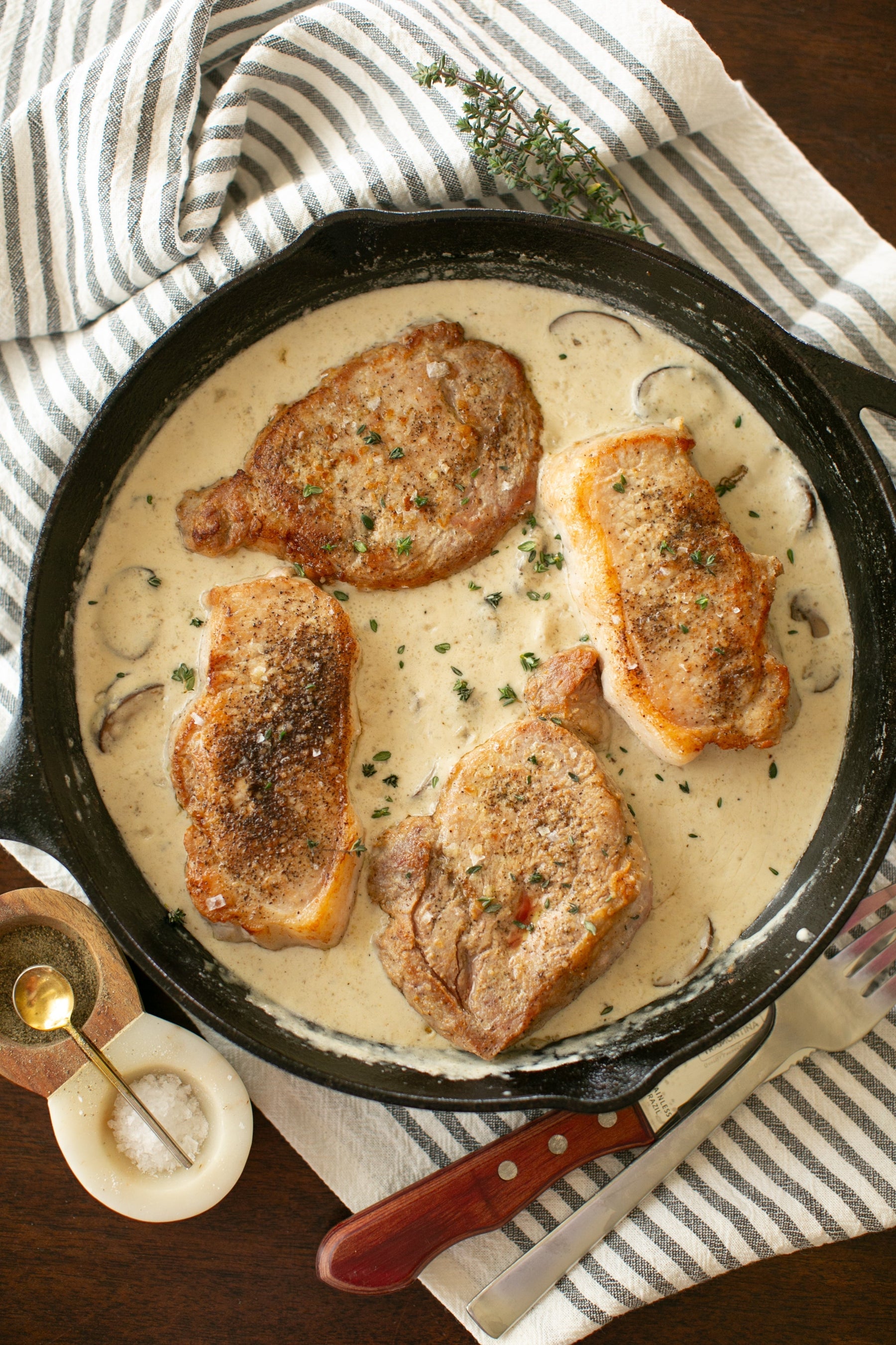 Pork Chops with Mushroom Cream Sauce