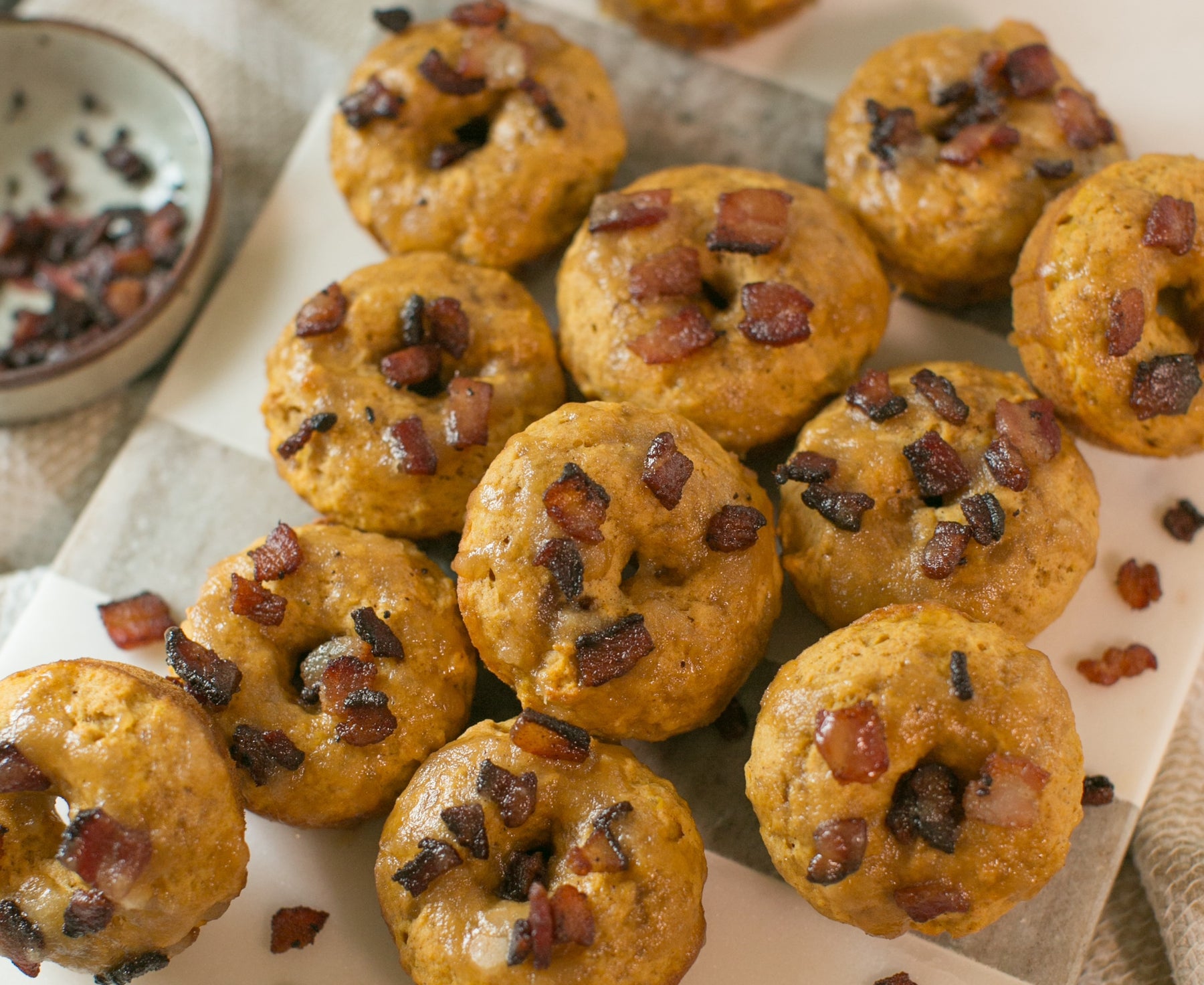 Bacon Donuts with Maple Glaze
