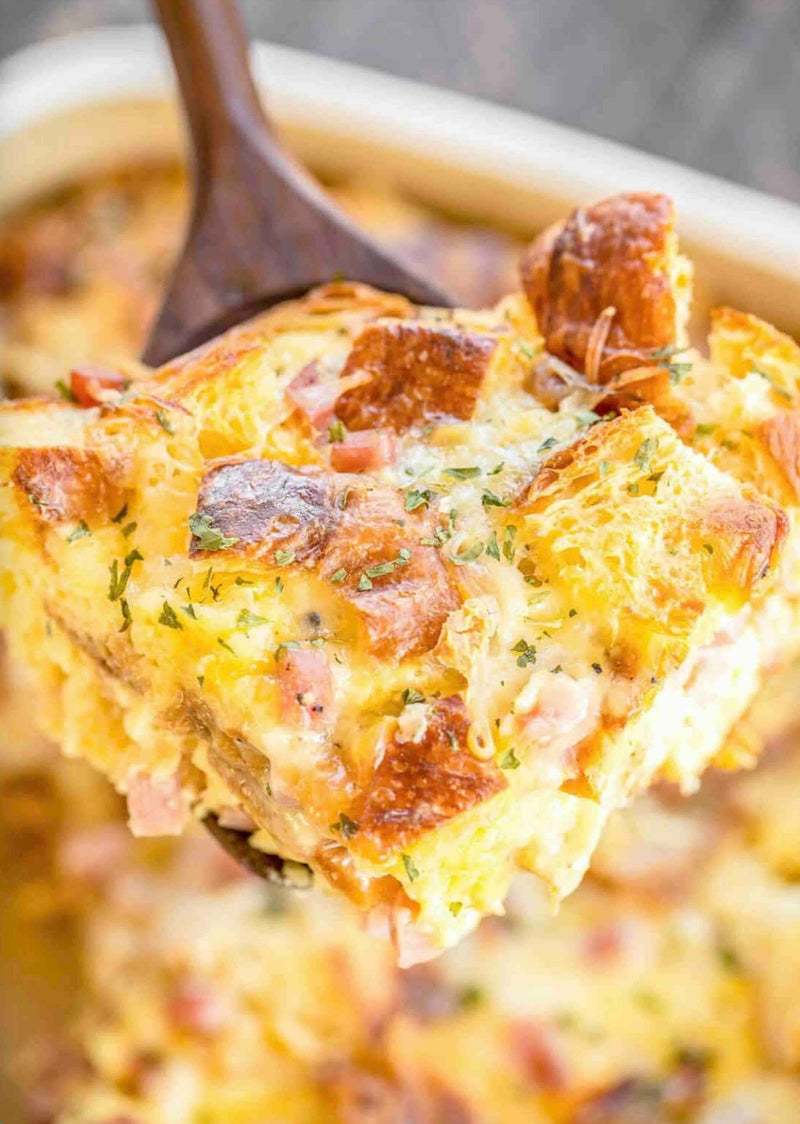 Ham and Swiss Croissant Bake