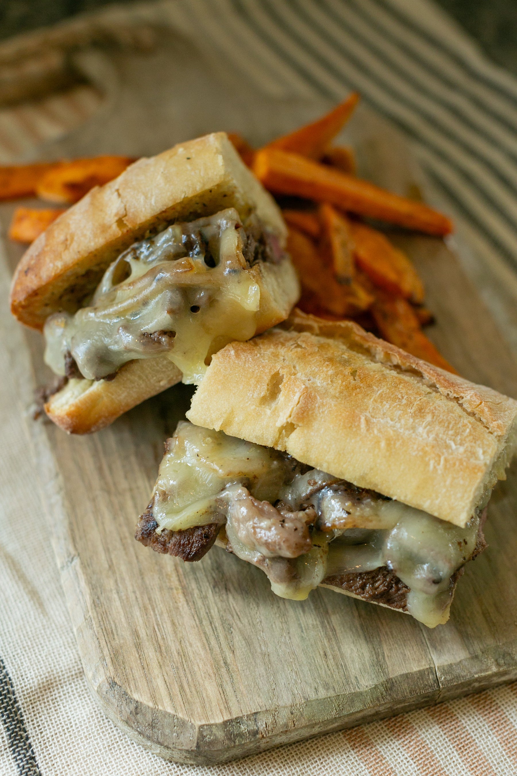Steak Sandwich w/ Baked Sweet Potato Fries