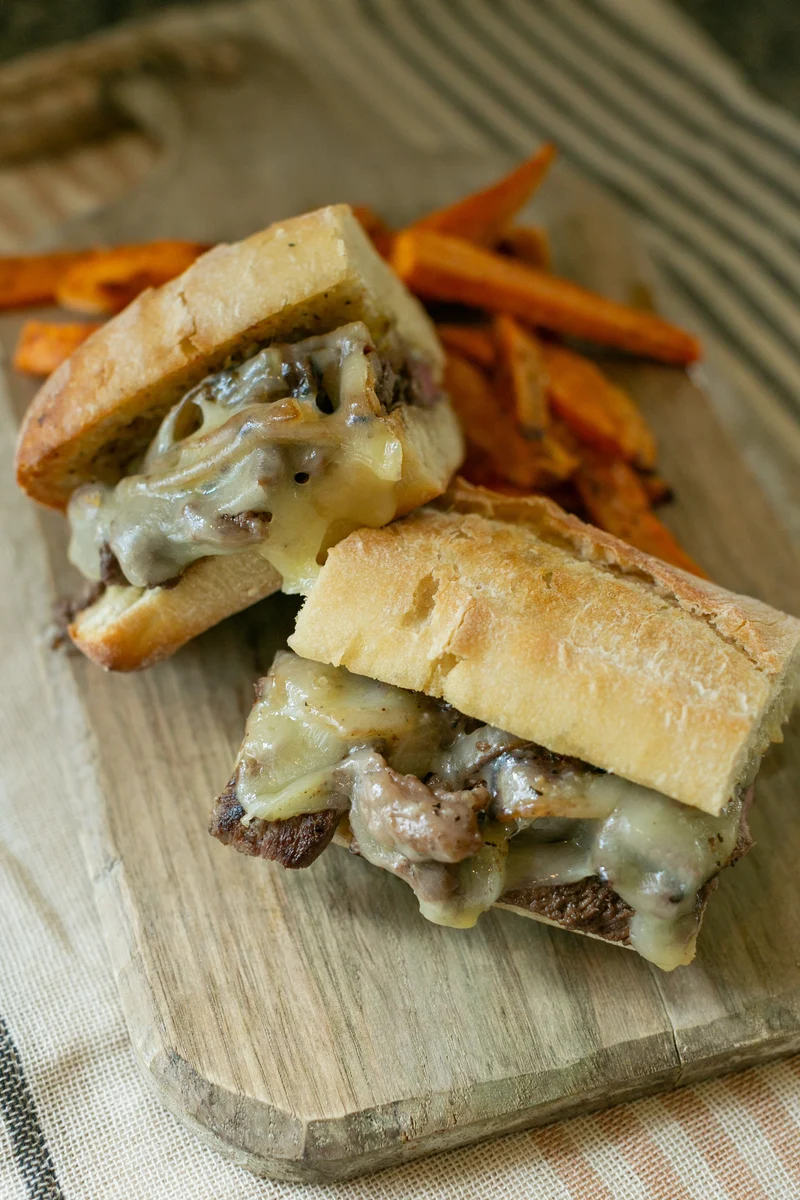 Steak Sandwich w/ Baked Sweet Potato Fries