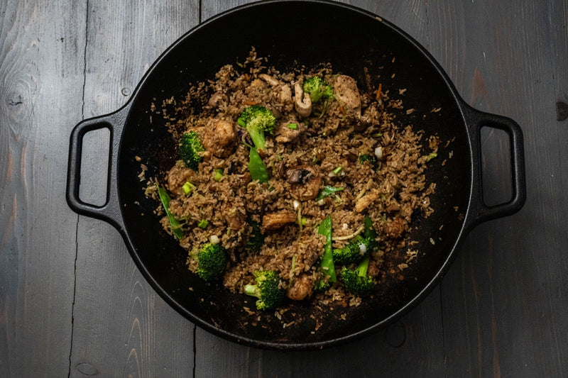 Chicken and Shrimp Stir-Fried Rice