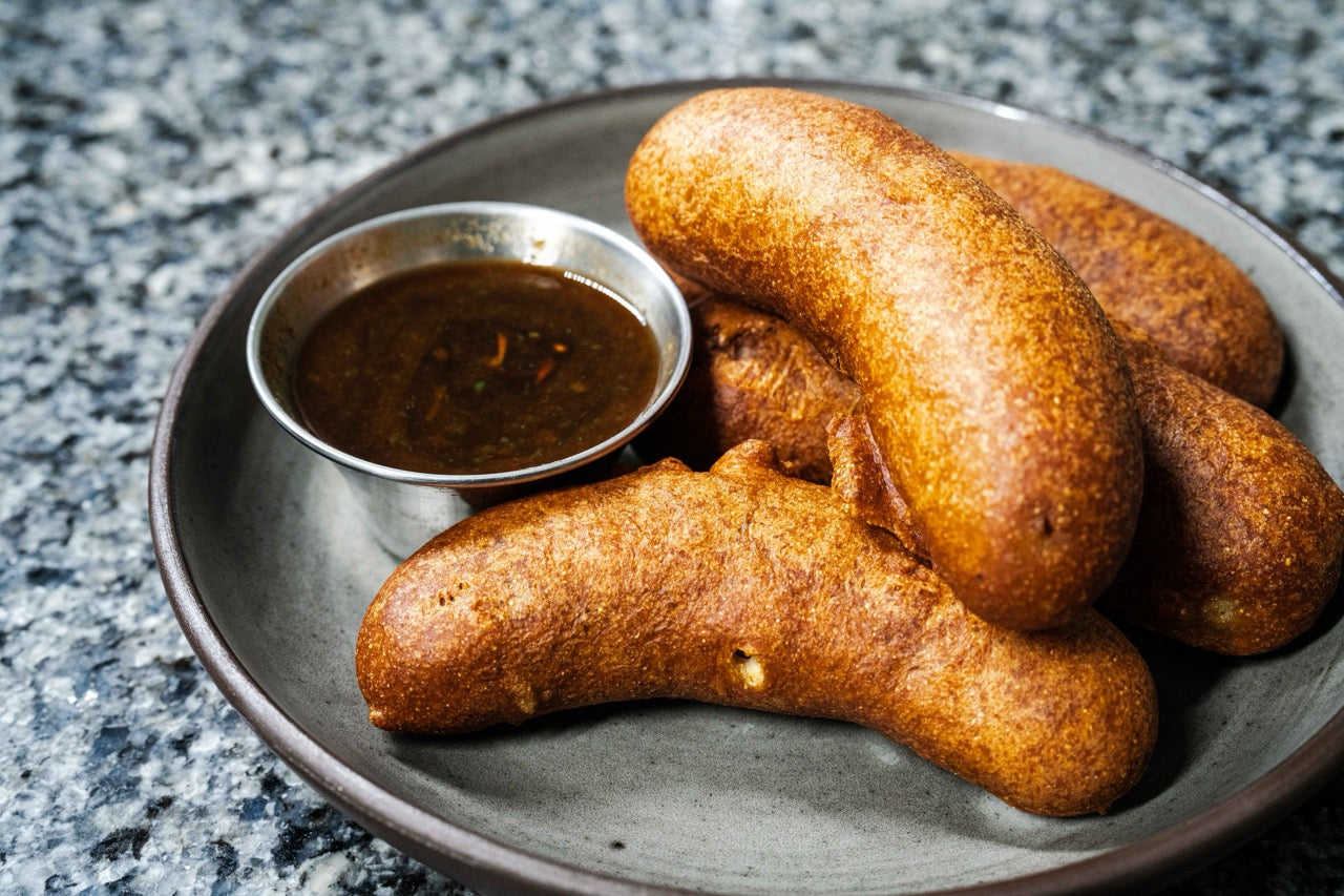 Smoked Brat Corn Dogs