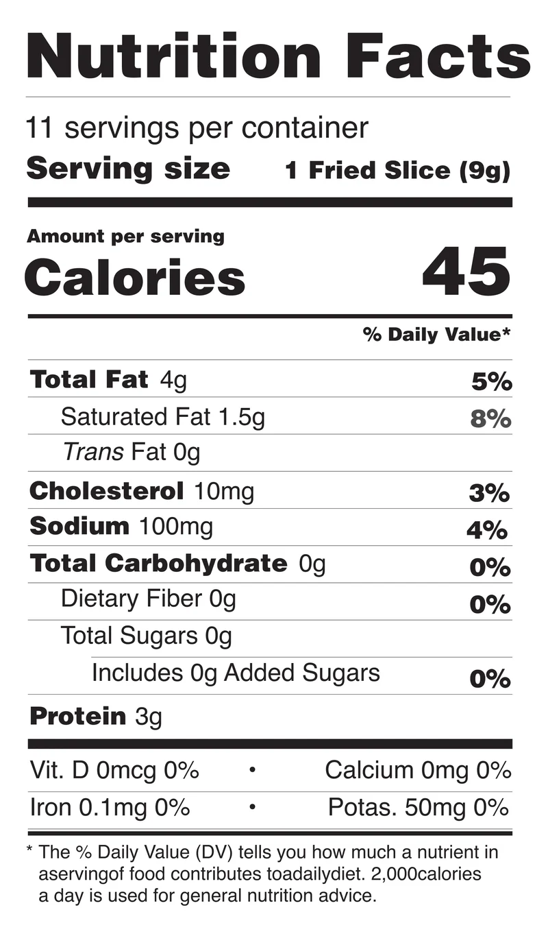 Applewood-Smoked Bacon nutrition facts