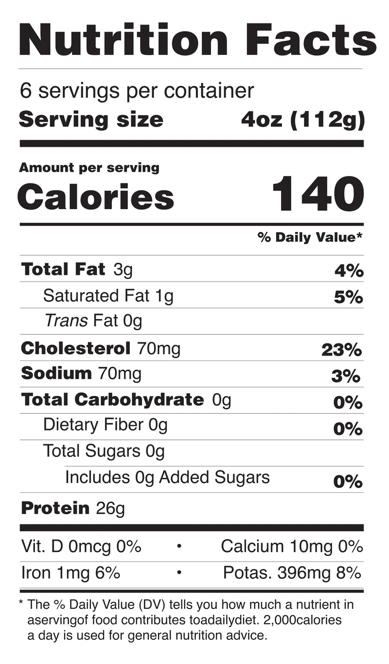 Bone-In Pork Chops nutrition facts