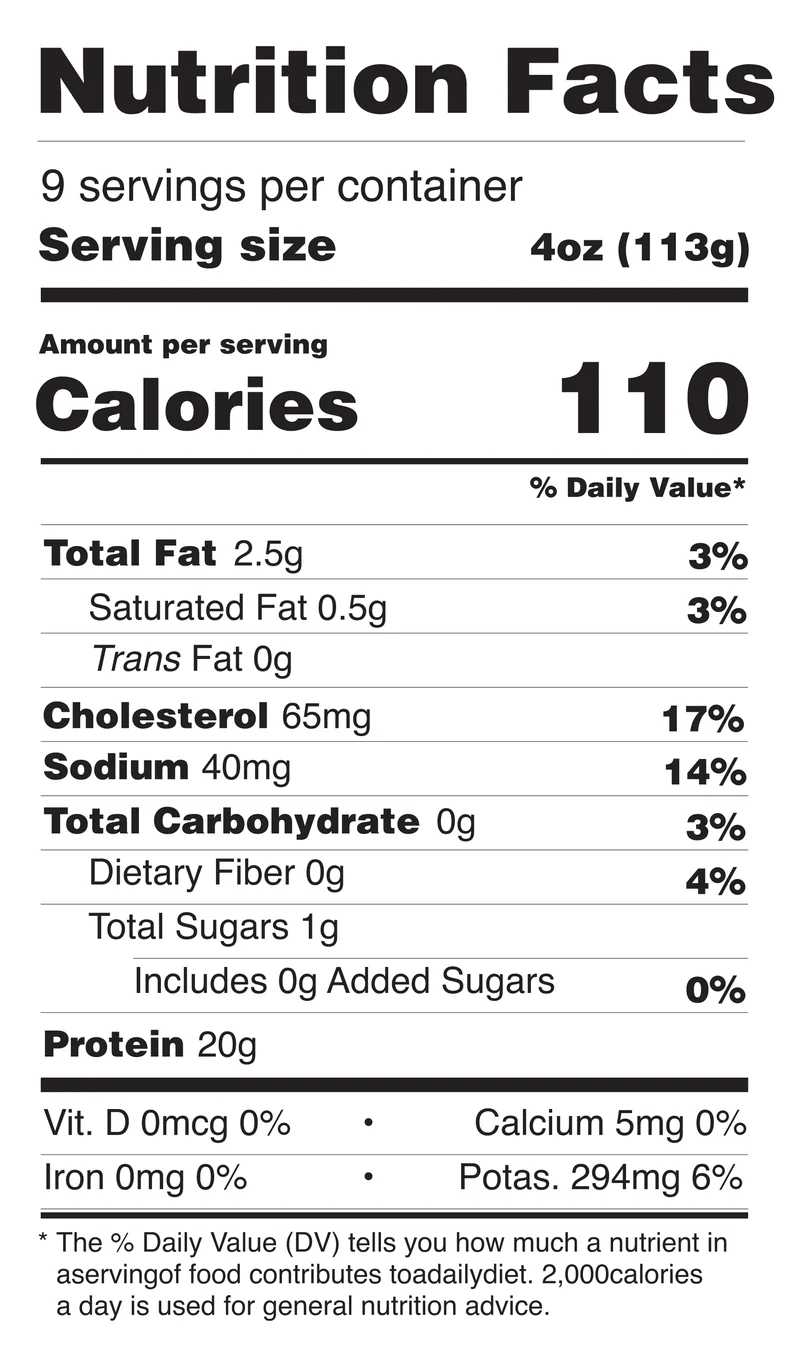 Garlic Pepper Marinated Boneless Skinless Chicken Breasts nutrition facts