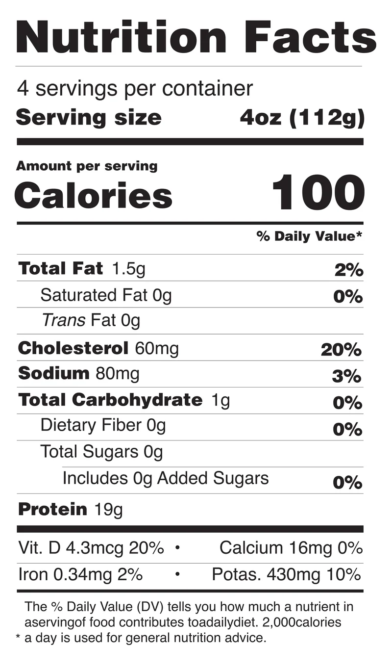 Wild Caught Salmon nutrition facts