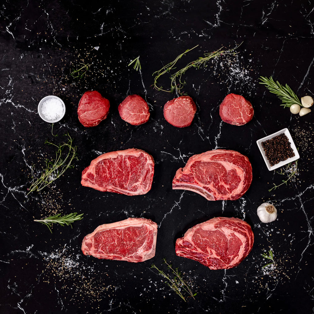 Good Ranchers Luxury Steak Gift Box - Luxury Steak Sourced from American Farms - America’s Best Filet Mignons, America’s Best Center Cut New York Strips - America’s Best Bone-In Ribeyes